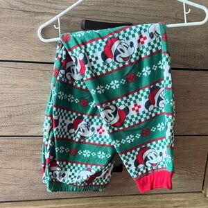 Disney Festive Mickey Mouse Pajama Pants - Green and Red